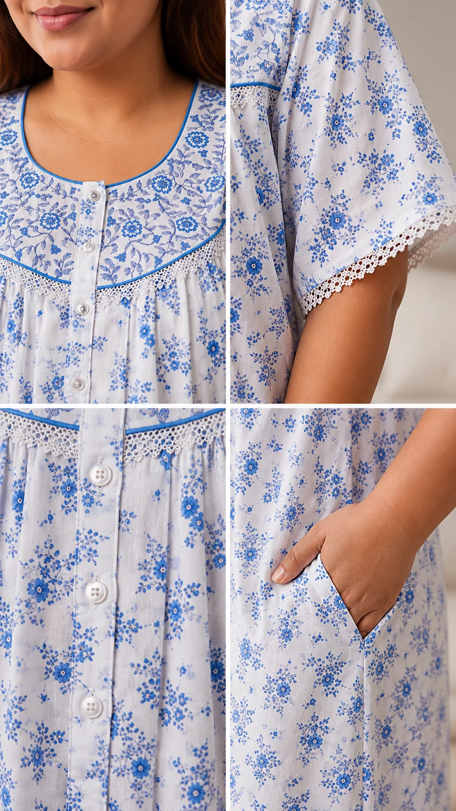 Cotton Fabric Nightwear