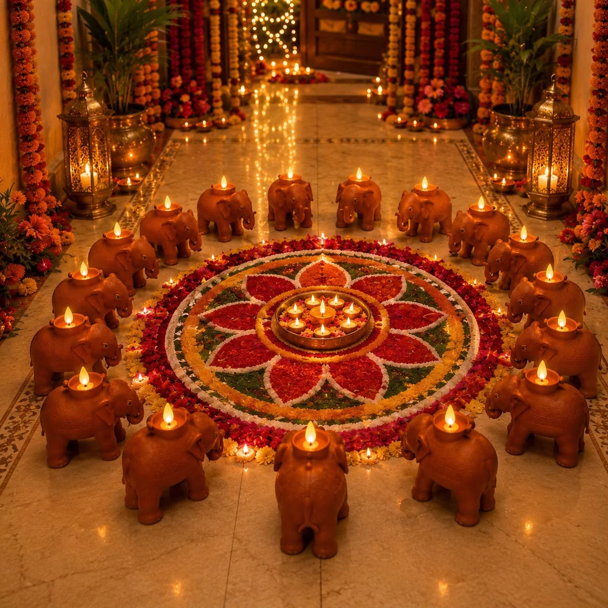 Elephant Water Sensor Diya