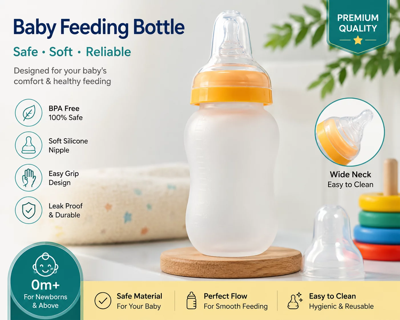 Baby Feeding Bottle with Silicon Spoon NEWBORN NEST 135, Dr. Zakir Hussain Marg, Old City, Qutubpura Boharwadi, Bohrwadi, Udaipur, Rajasthan 313001, India