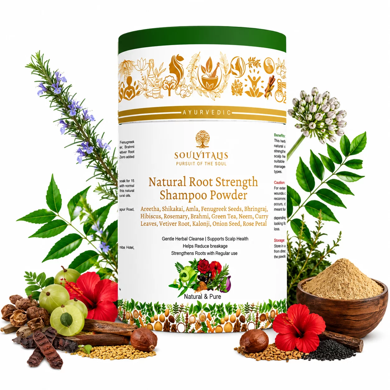 Natural Root Strength Shampoo Powder Soulvitalis - Herbal And Ayurvedic Products Bangalore Sarjapur, Bengaluru, Karnataka 560035, India