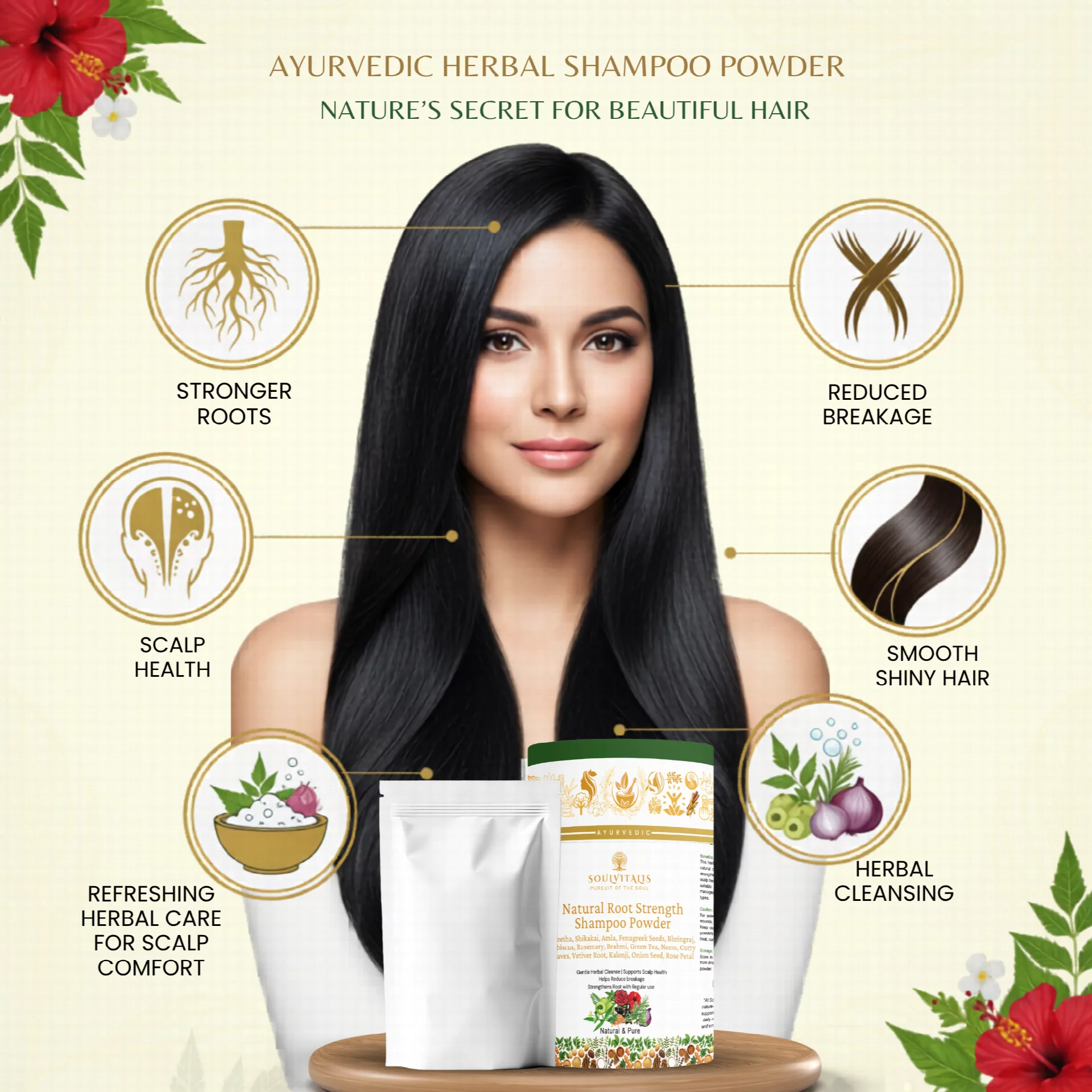 Natural Root Strength Shampoo Powder