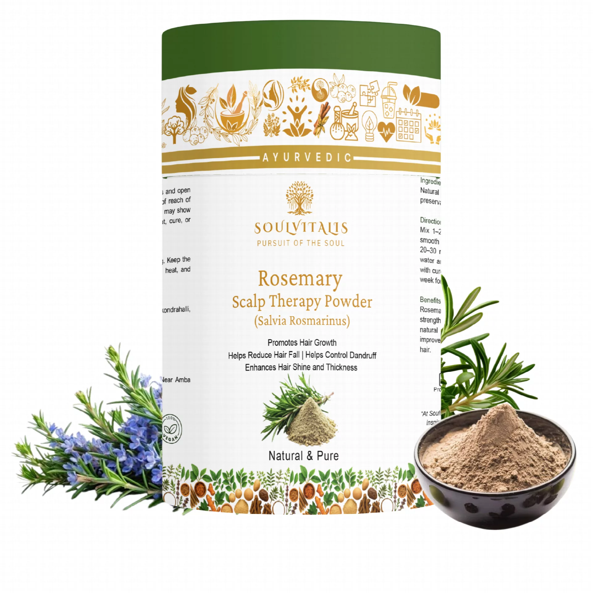 Rosemary Scalp Therapy Powder Soulvitalis - Herbal And Ayurvedic Products Bangalore Sarjapur, Bengaluru, Karnataka 560035, India