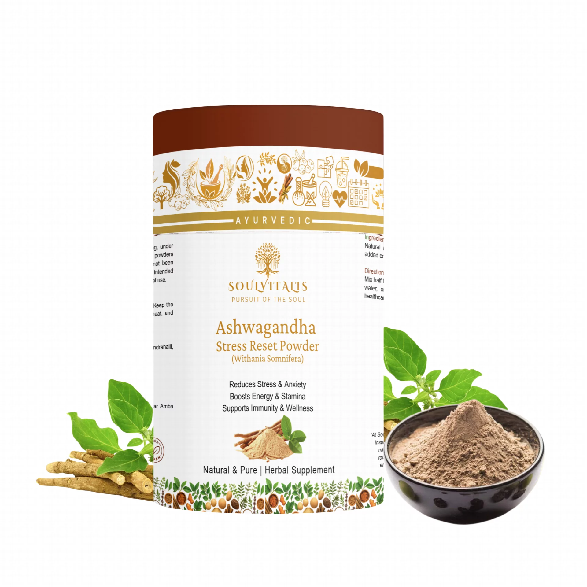 Ashwagandha Stress Reset Powder Soulvitalis - Herbal And Ayurvedic Products Bangalore Sarjapur, Bengaluru, Karnataka 560035, India