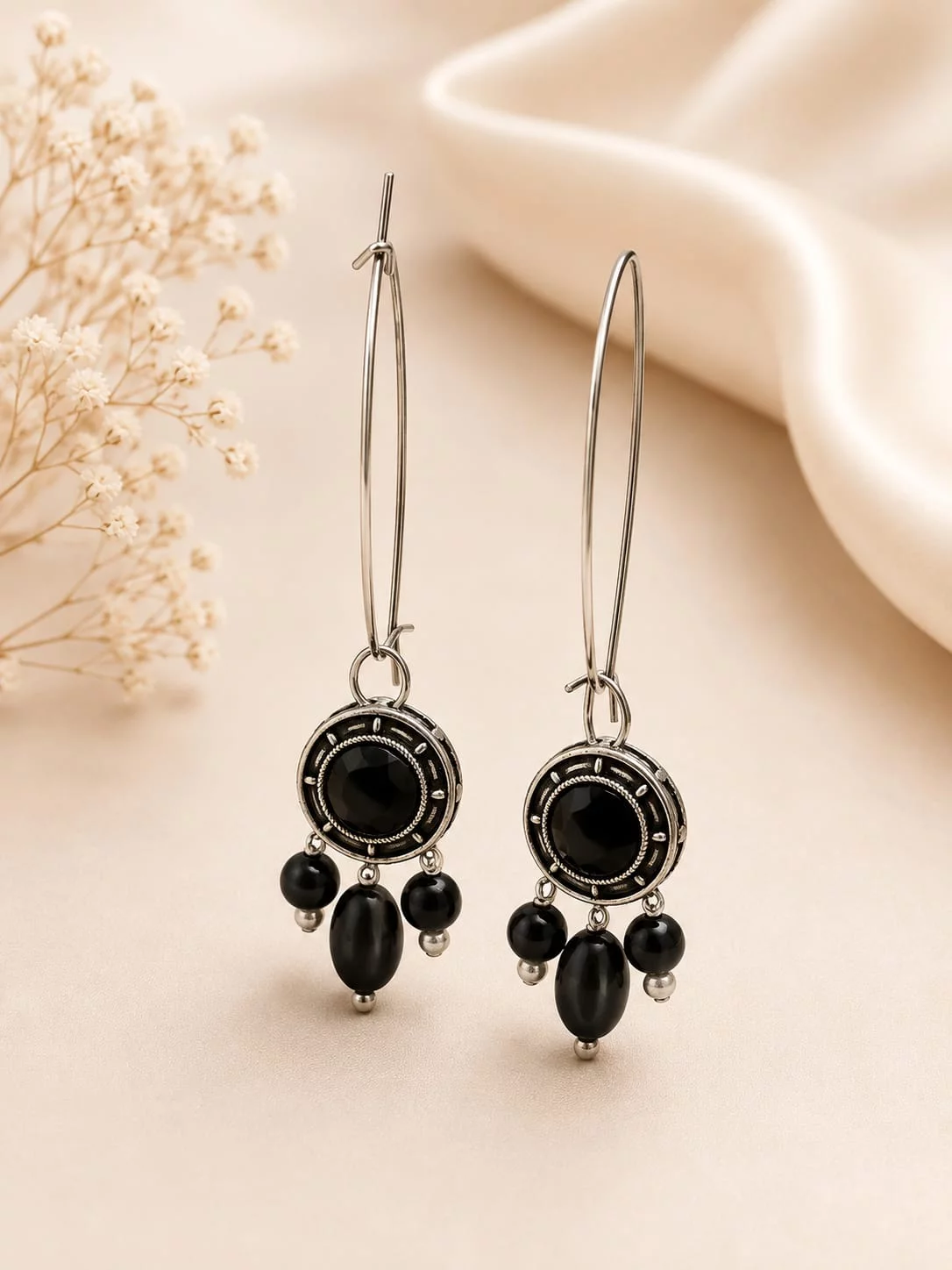 Long Wire with Black Onyx Beads Kairavi Vijay Nagar, Indore, Madhya Pradesh 452010, India