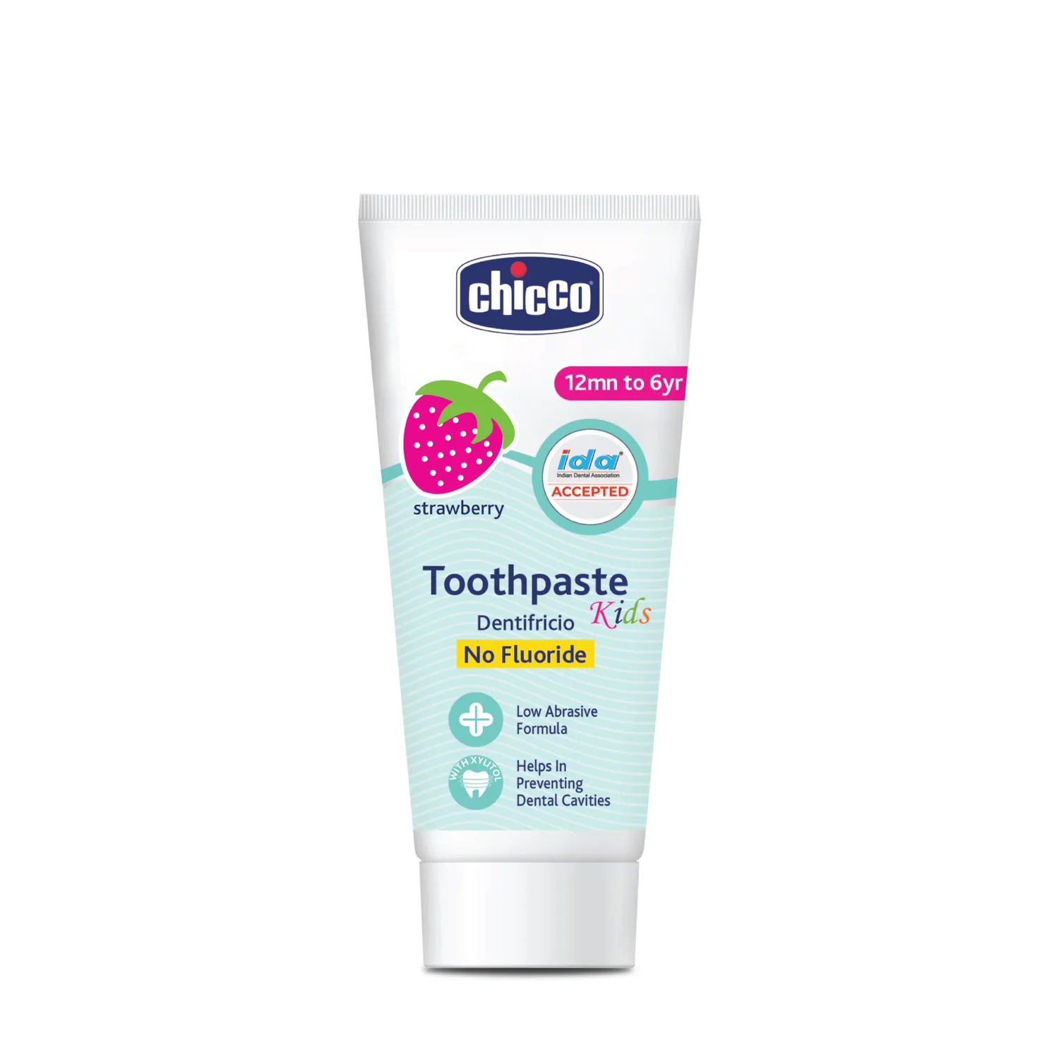 Chicco Strawberry Toothpaste Dentifrico No Fluoride 12mn to