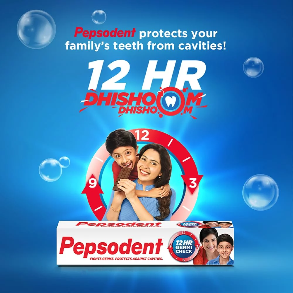 PEPSODENT FIGHT GERNS + HELP PREVENT CAVITIES 12HR GERMI