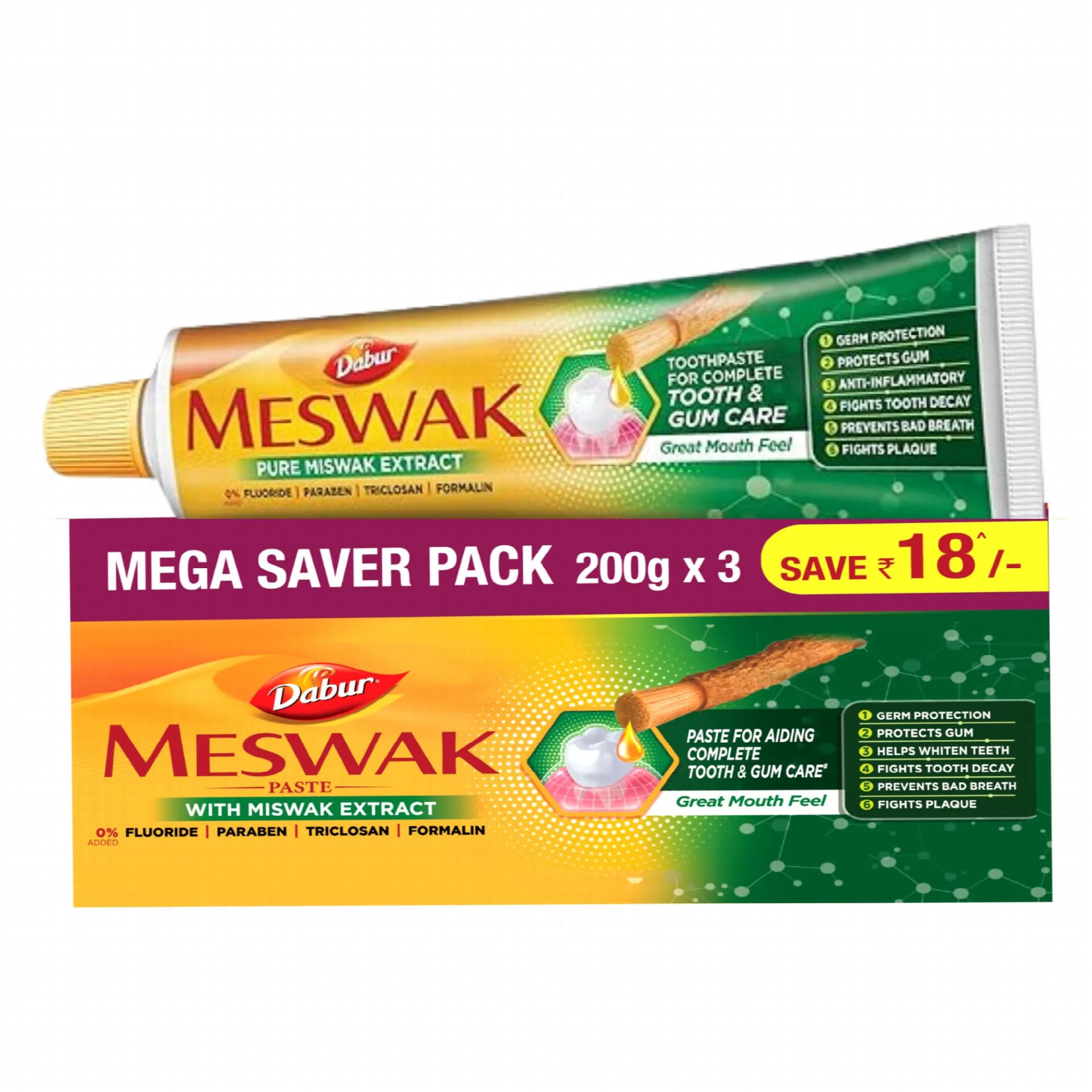 DABUR MESWAK PASTE GREAT MOUTH FEEL 200G