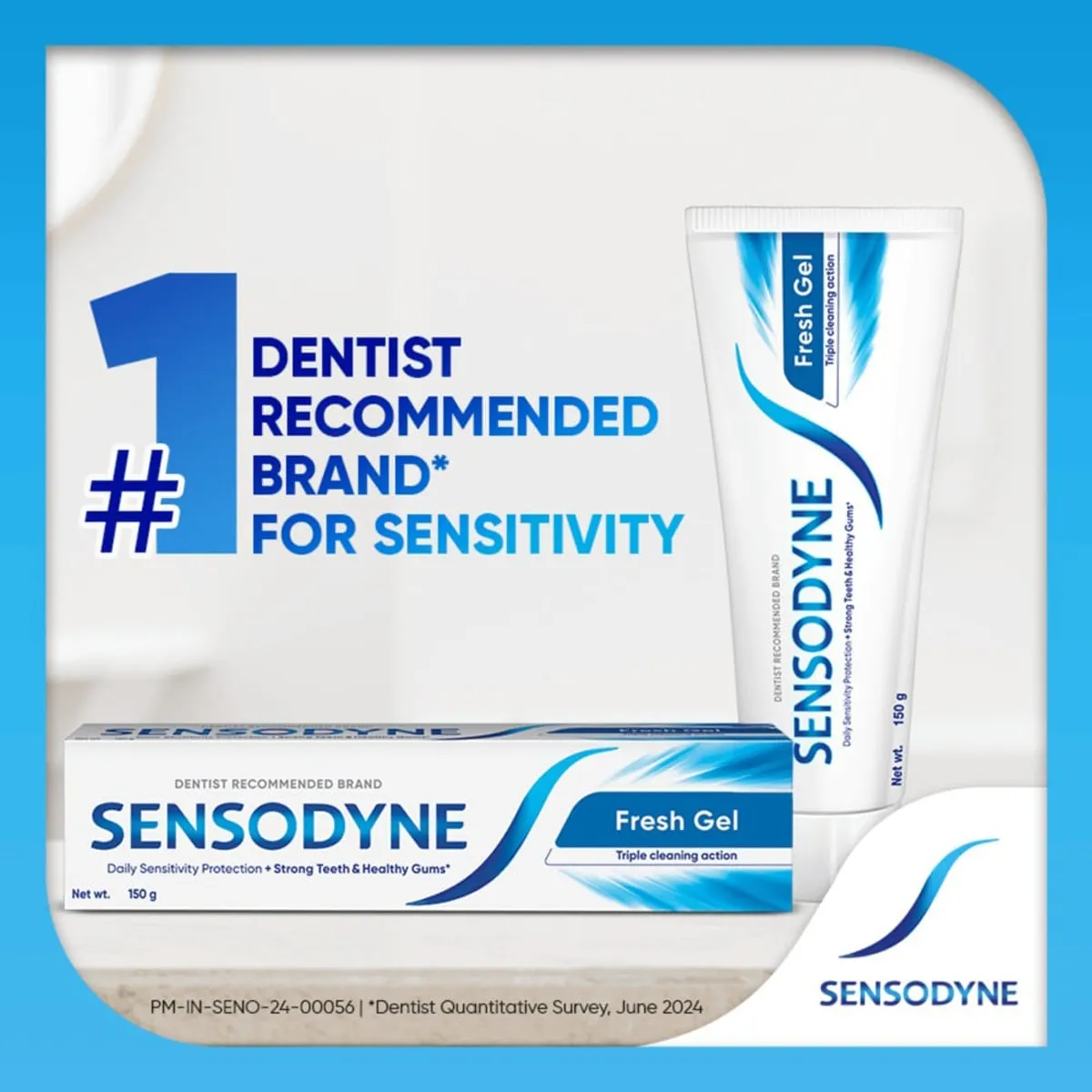 SENSODYNE FRESH GEL TRIPLE CLEANING ACTION 75G