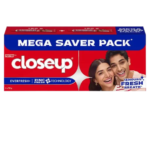 CLOSEUP 18 HOURS FRESH BREATH MEGA SAVER PACK 2TUBESx150G
