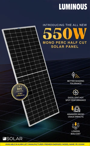 3 kW Luminous On Grid Solar System