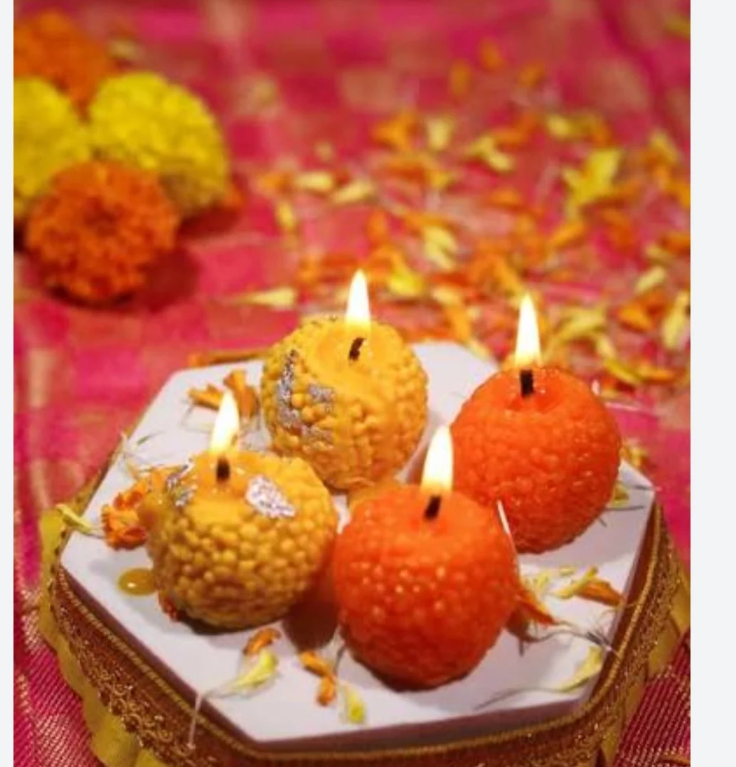 Ladoo Candle [Pack of 4]