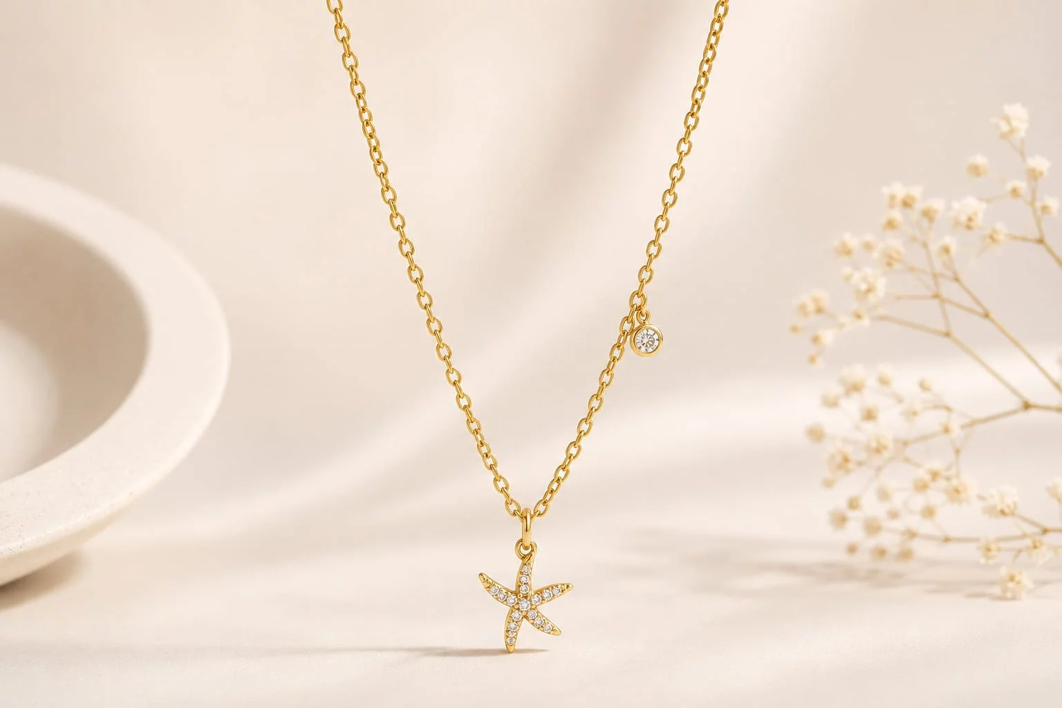 Gold Starfish Pendant Necklace Kairavi Vijay Nagar, Indore, Madhya Pradesh 452010, India