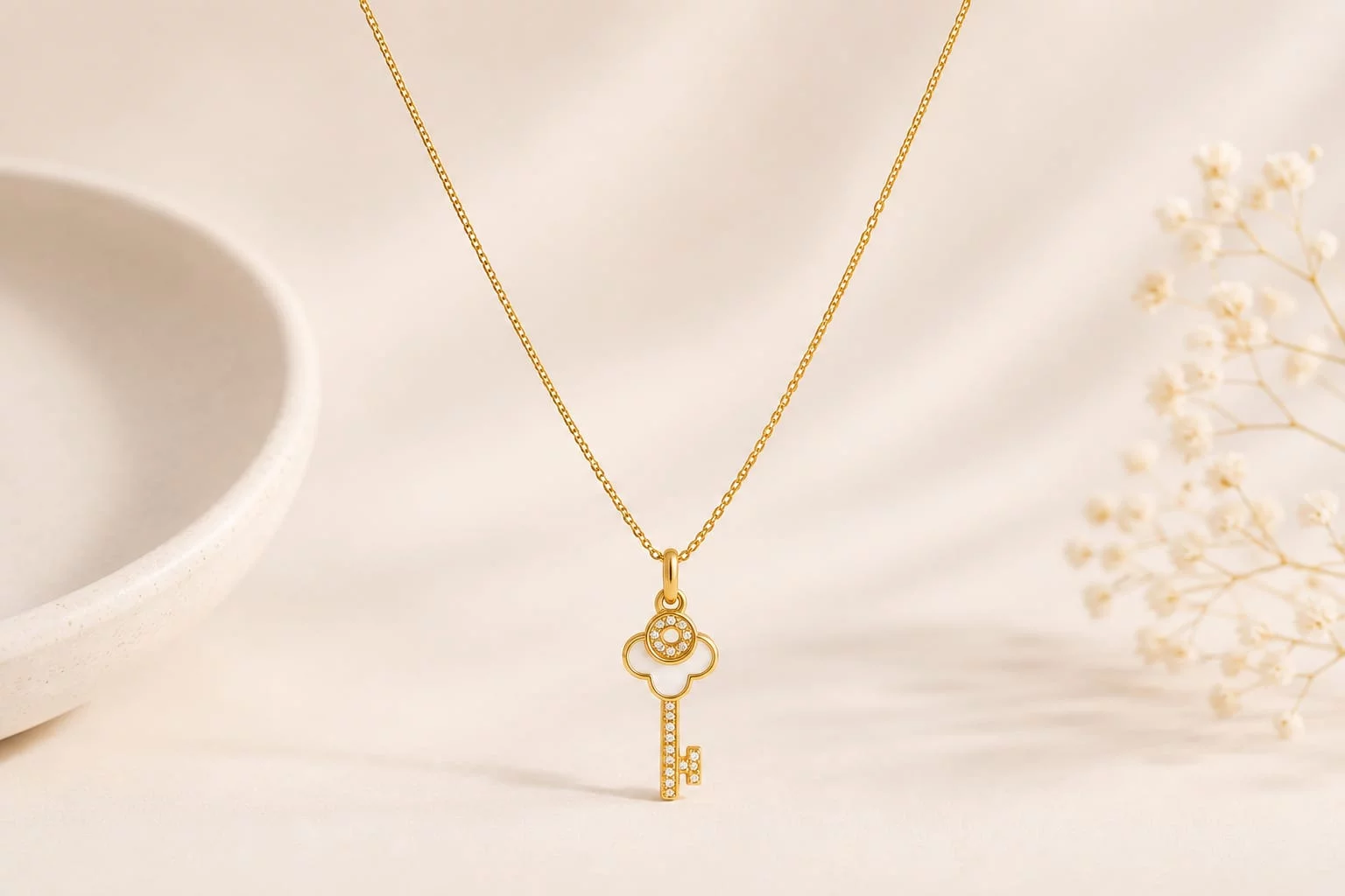 Gold Key Pendant Necklace Kairavi Vijay Nagar, Indore, Madhya Pradesh 452010, India