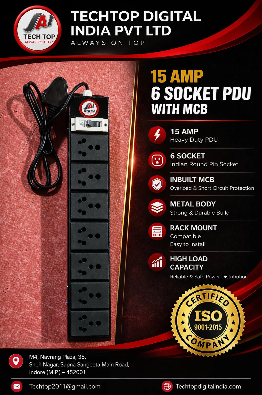 7 Socket Extension Board CENTRONIX COMPUTERS 📍 M4, Navrang Plaza, 35, Sneh Nagar, Sapna Sangeeta Main Road, Indore (M.P.) – 452001