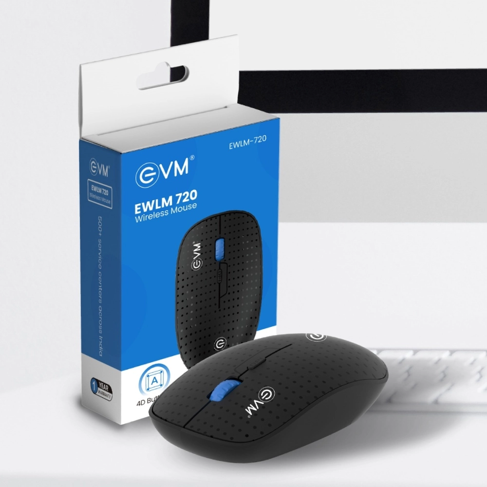 EWLM 720 Wireless Mouse (EVM) CENTRONIX COMPUTERS 📍 M4, Navrang Plaza, 35, Sneh Nagar, Sapna Sangeeta Main Road, Indore (M.P.) – 452001