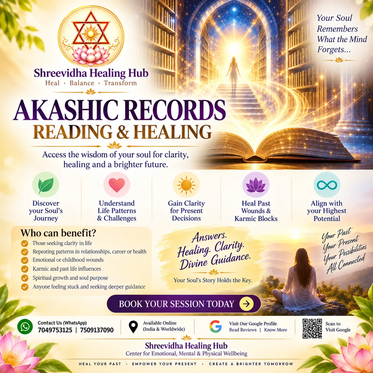 Akashik Record Reading and Healing Shreevidha Healing Hub 