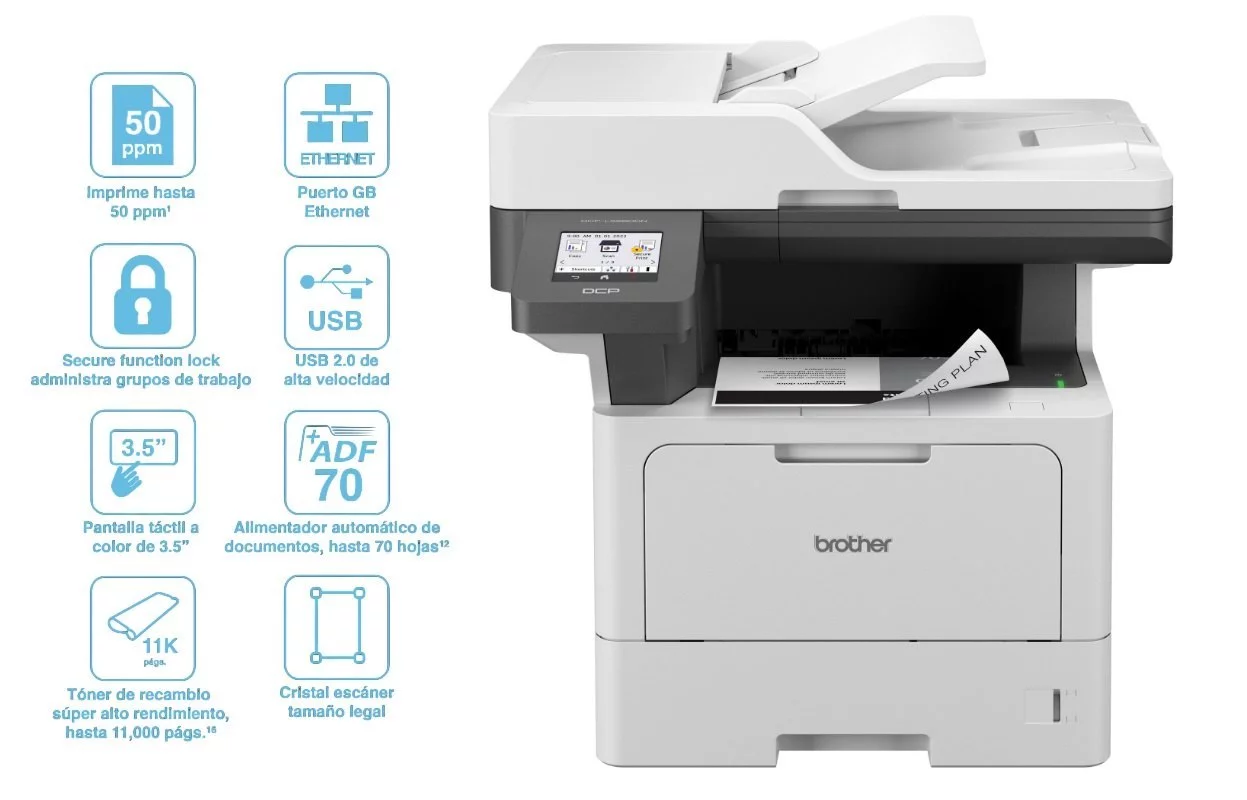 Brother DCP-L5660DN Mono Laser All-in-One Printer with Duplex Printing(Print Scan Copy)