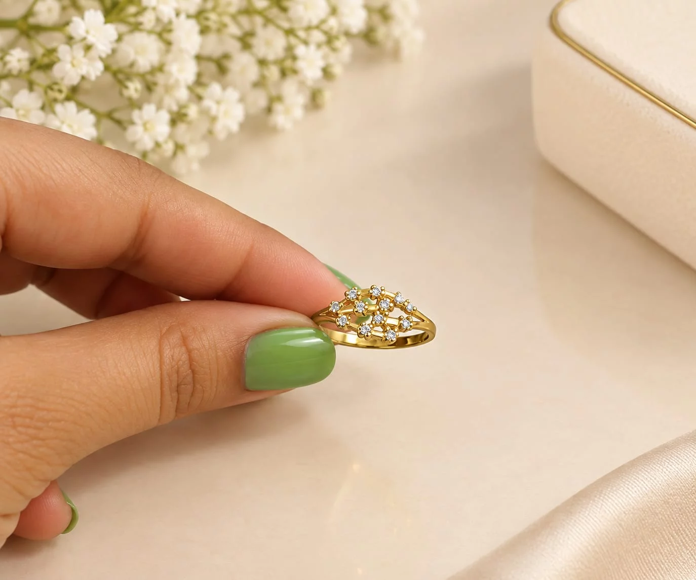 Diamond Cluster Ring
