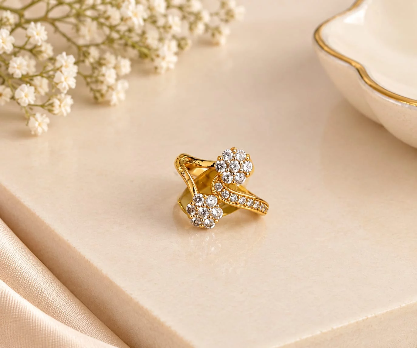 Double Flower Ring