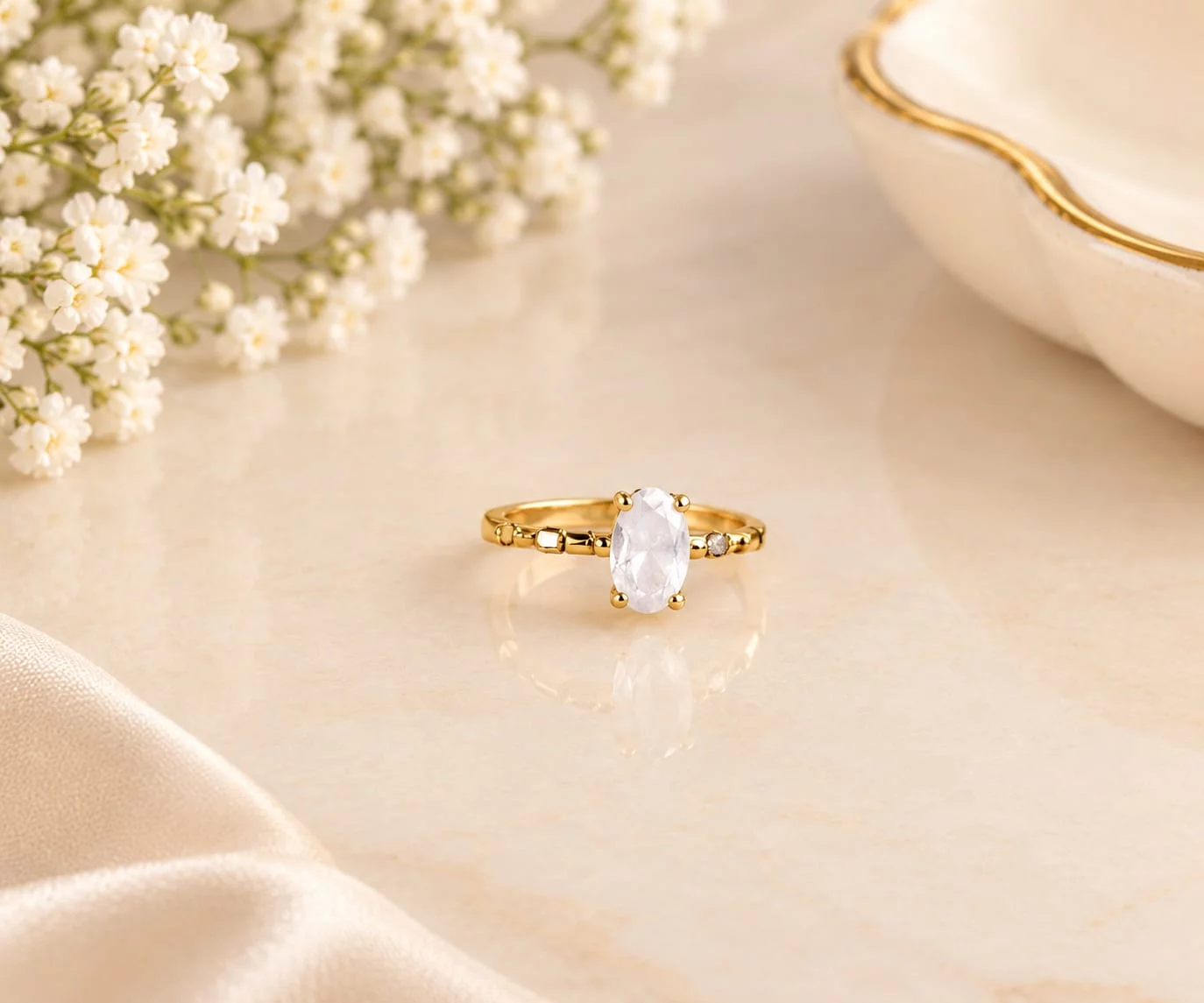 Oval Solitaire Ring