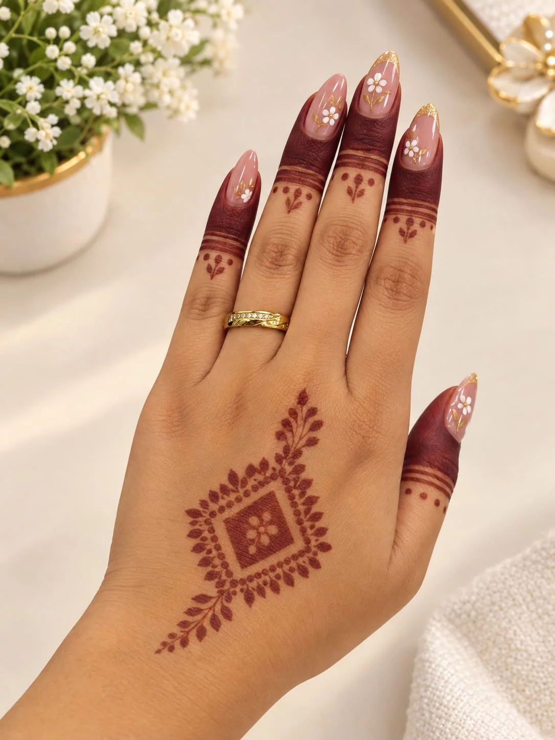 Cross Cut CZ Band Ring