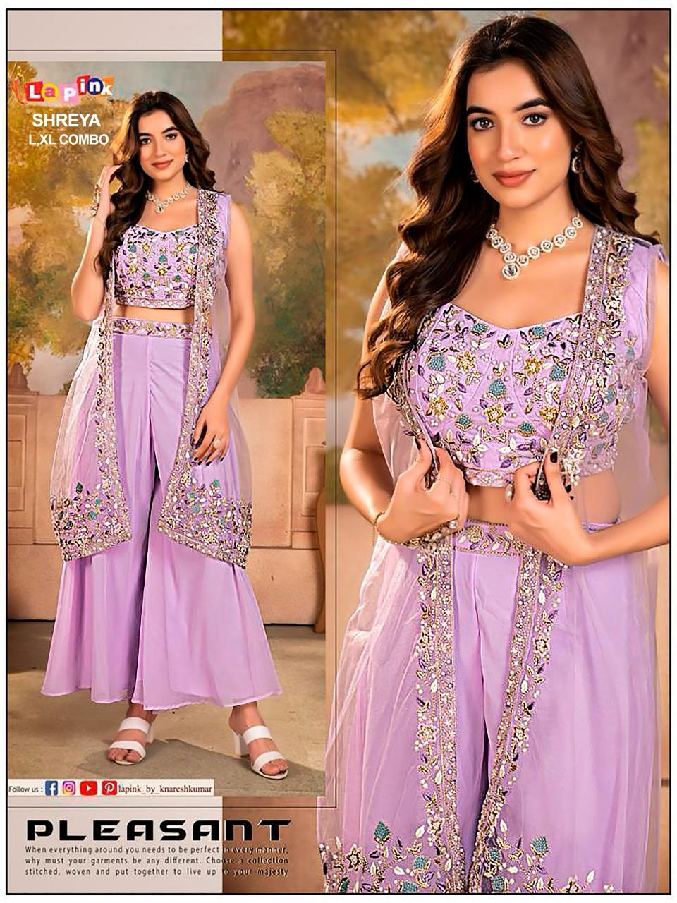 Crop Top Palazzo Dress with Embroidered Net Shrug-https://i-media.vyaparify.com/vcards/products/32061/Crop-Top-Palazzo-Dress-with-Embroidered-Net-Shrug.jpg Image