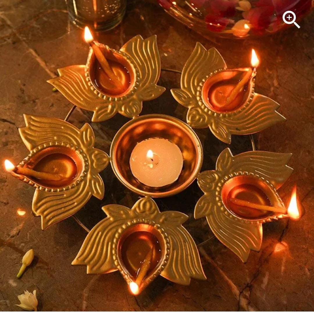 Peacock Diya Urli & Kamal Diya Urli