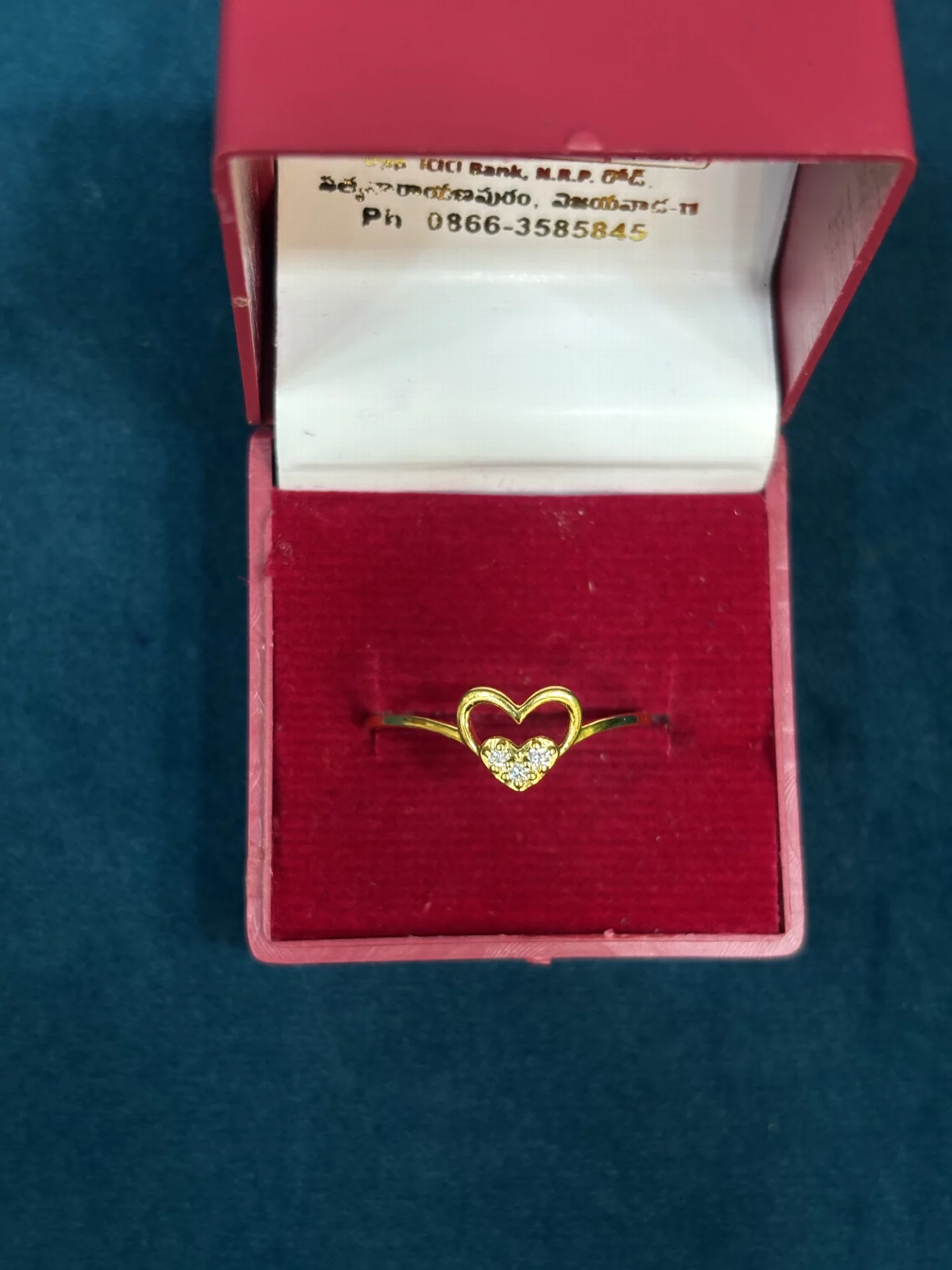 Double Heart Diamond Ring Amrutha Jewellers 23-11-7, Nageswara Rao Pantulu Rd, Satyaranayana Puram, Vijayawada, Andhra Pradesh 520011, India