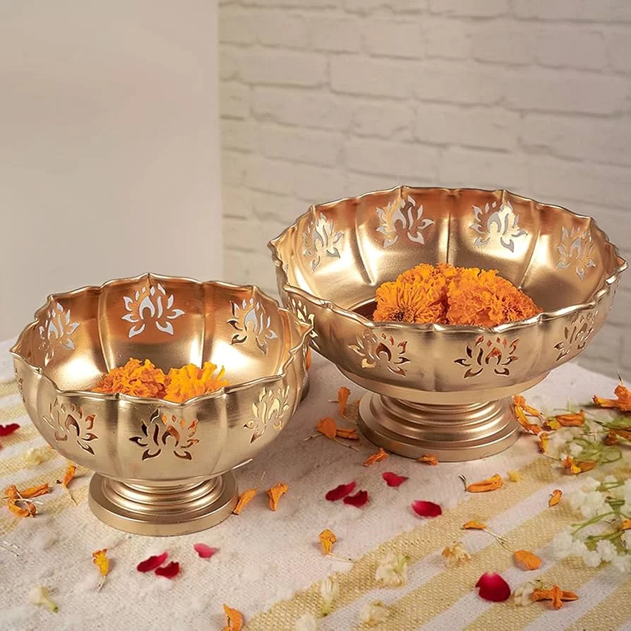 Set of 2 Urli Bowl with Stand