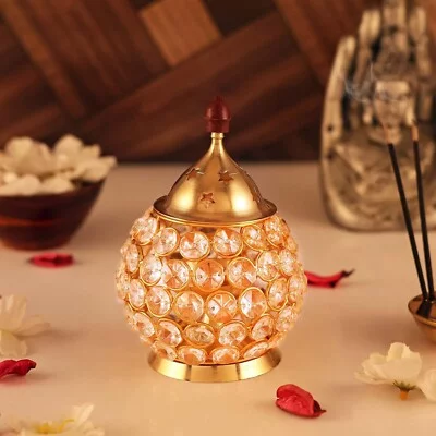 Ani Divine Handcrafted Golden Brass Akhand Diya Oval Oil