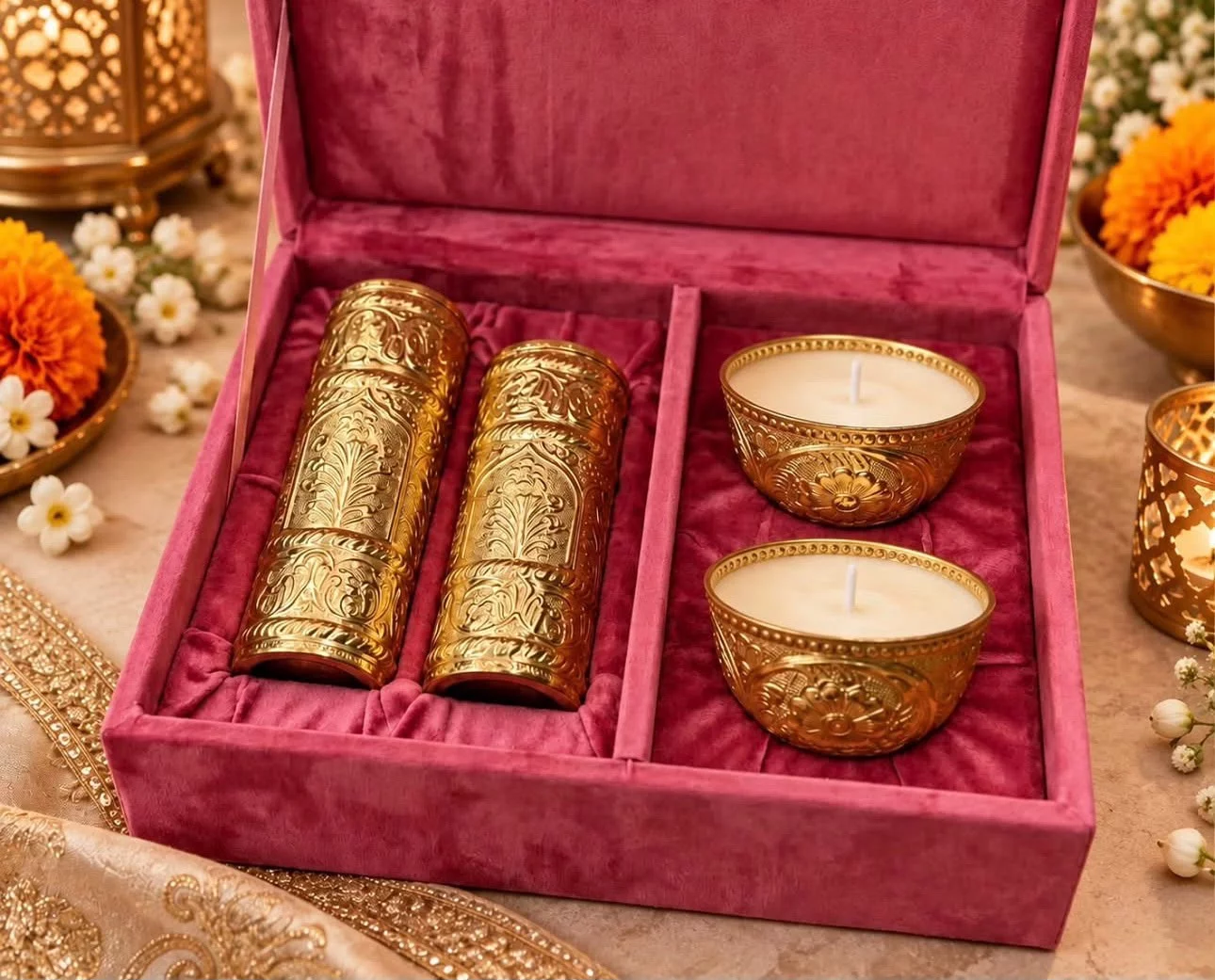 Premium Brass Decorative Gift Set