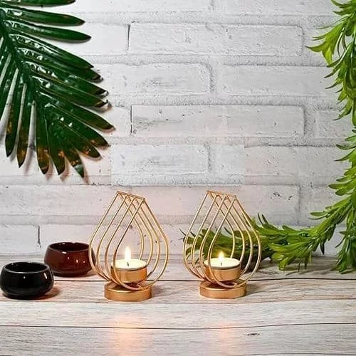 Metal Tea Light Candle Holder, Packaging Type: Brown Box