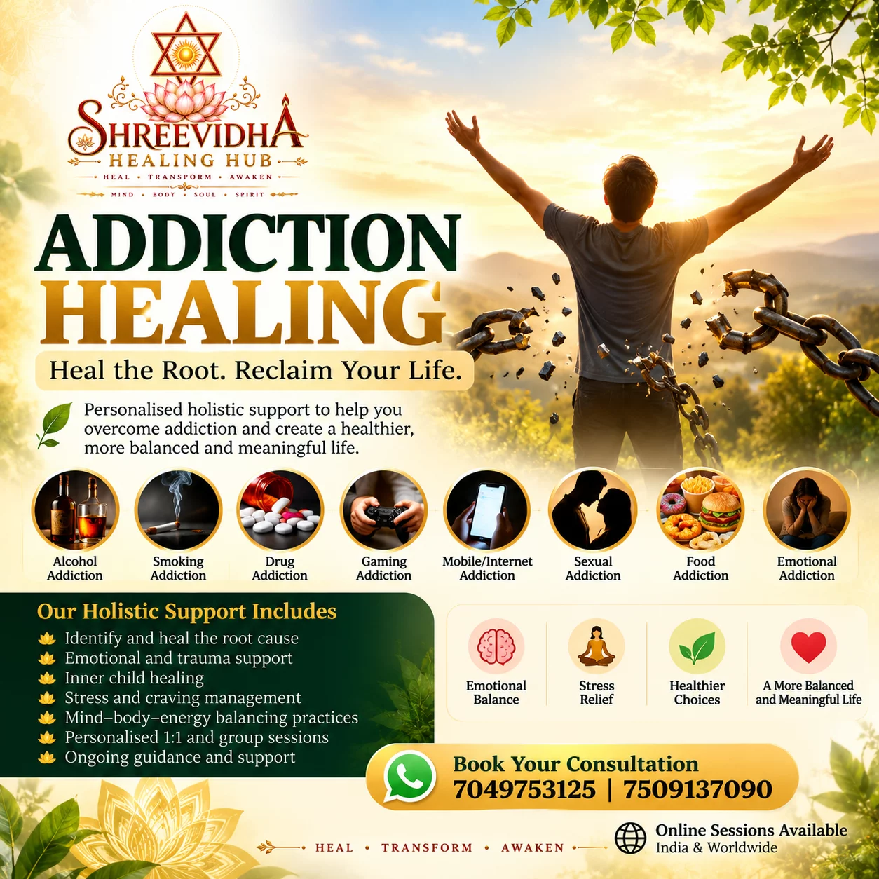 Addiction Healing Shreevidha Healing Hub 