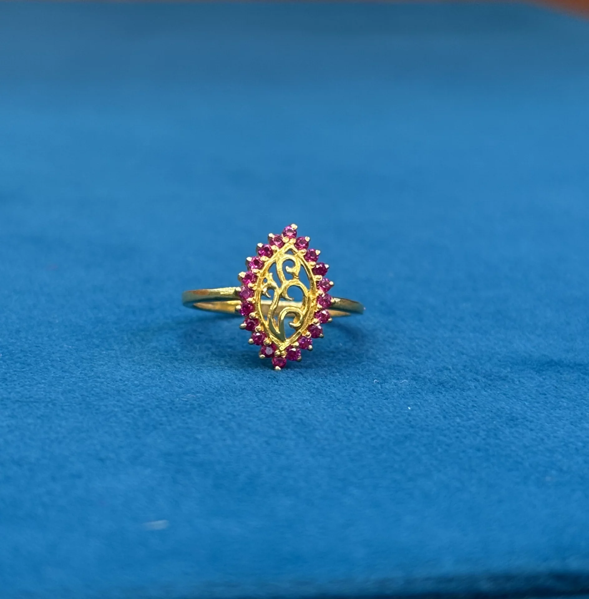Gold Fancy Ring Amrutha Jewellers 23-11-7, Nageswara Rao Pantulu Rd, Satyaranayana Puram, Vijayawada, Andhra Pradesh 520011, India