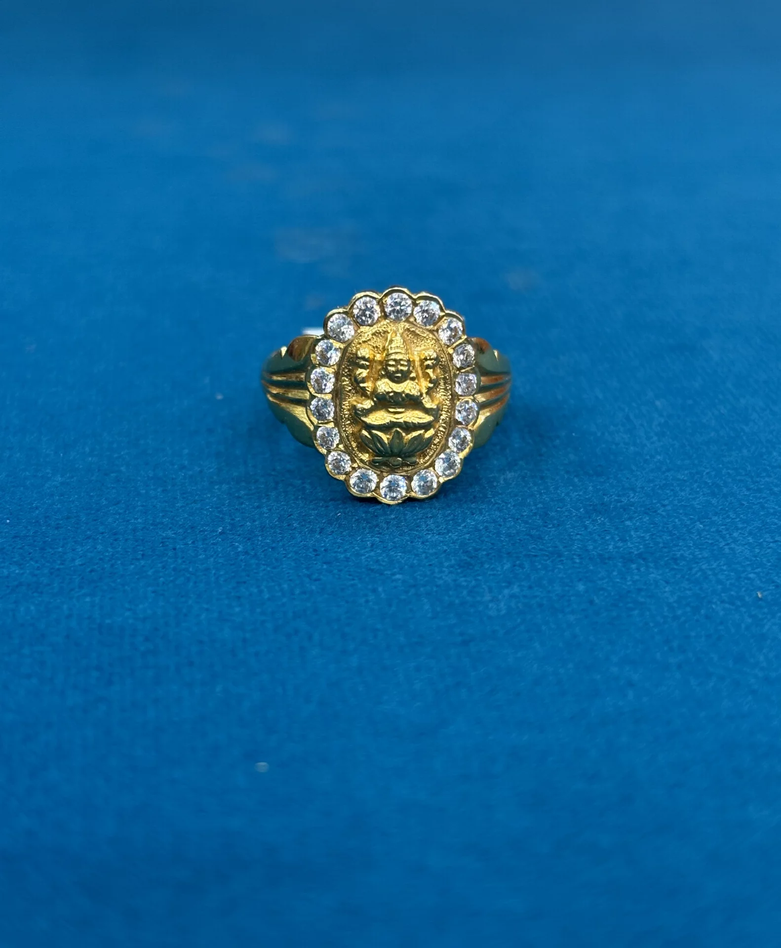 Gold Lakshmi Devi Ring Amrutha Jewellers 23-11-7, Nageswara Rao Pantulu Rd, Satyaranayana Puram, Vijayawada, Andhra Pradesh 520011, India