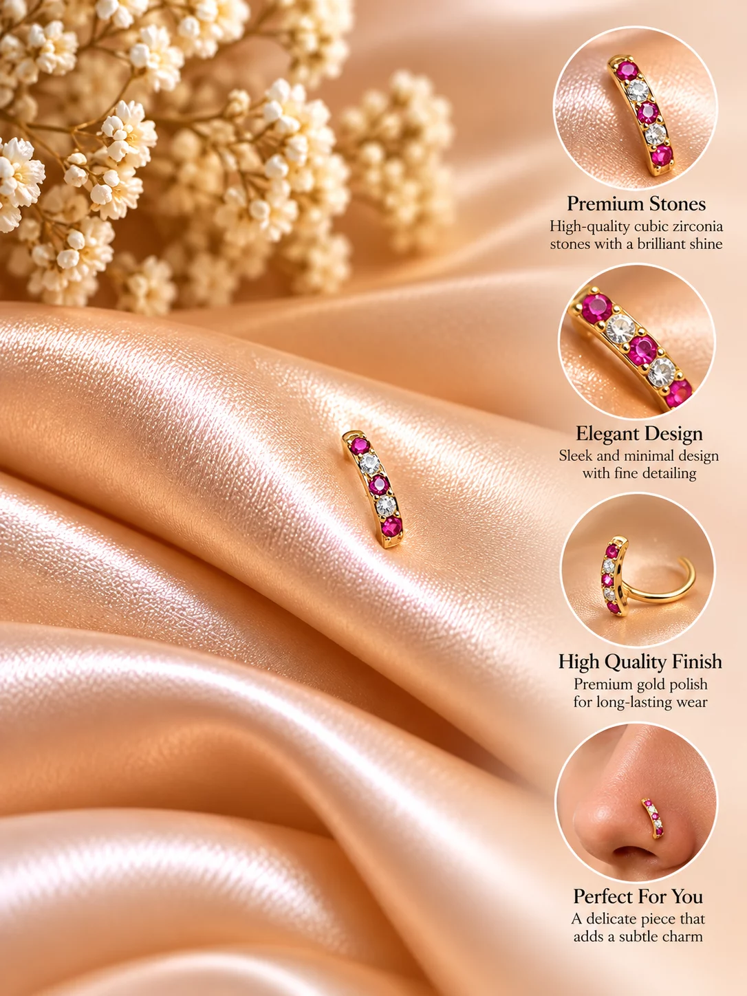 Gold nosering