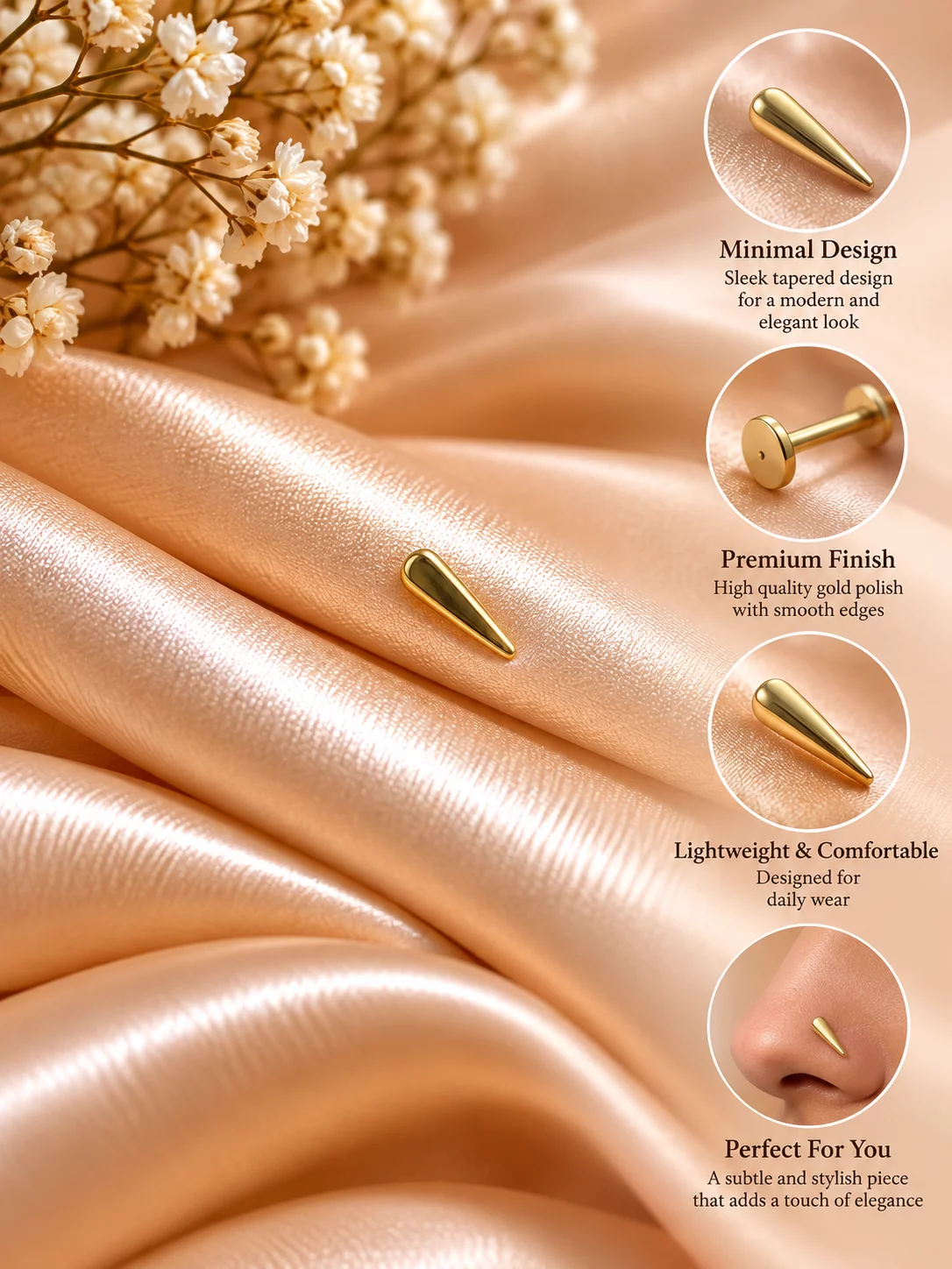 Plain Nose Pin