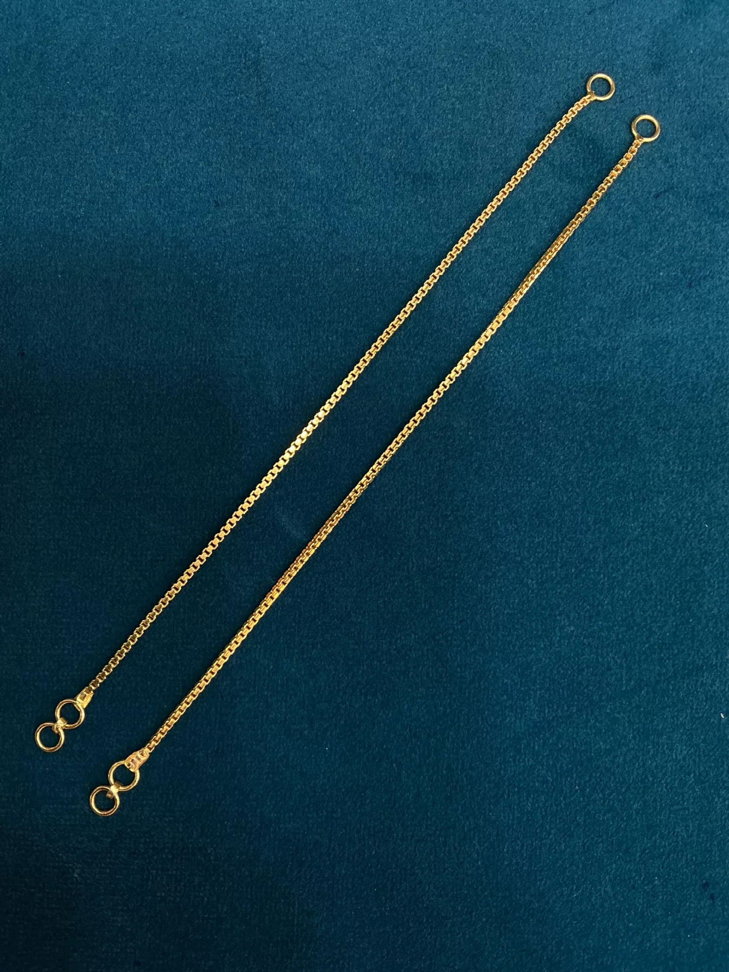 Gold Chuttu Matilu, Thin Box-Link Chain (1.98 g)