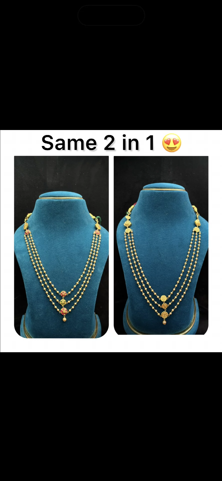 Two in one pearl steps chain