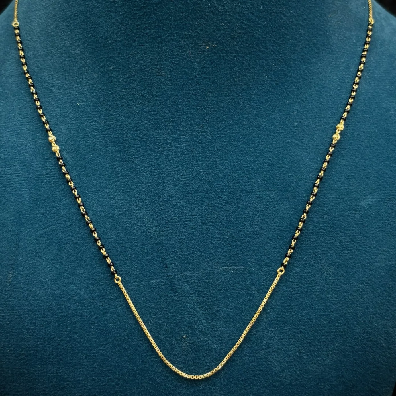 Without Locket Black Beads Chain