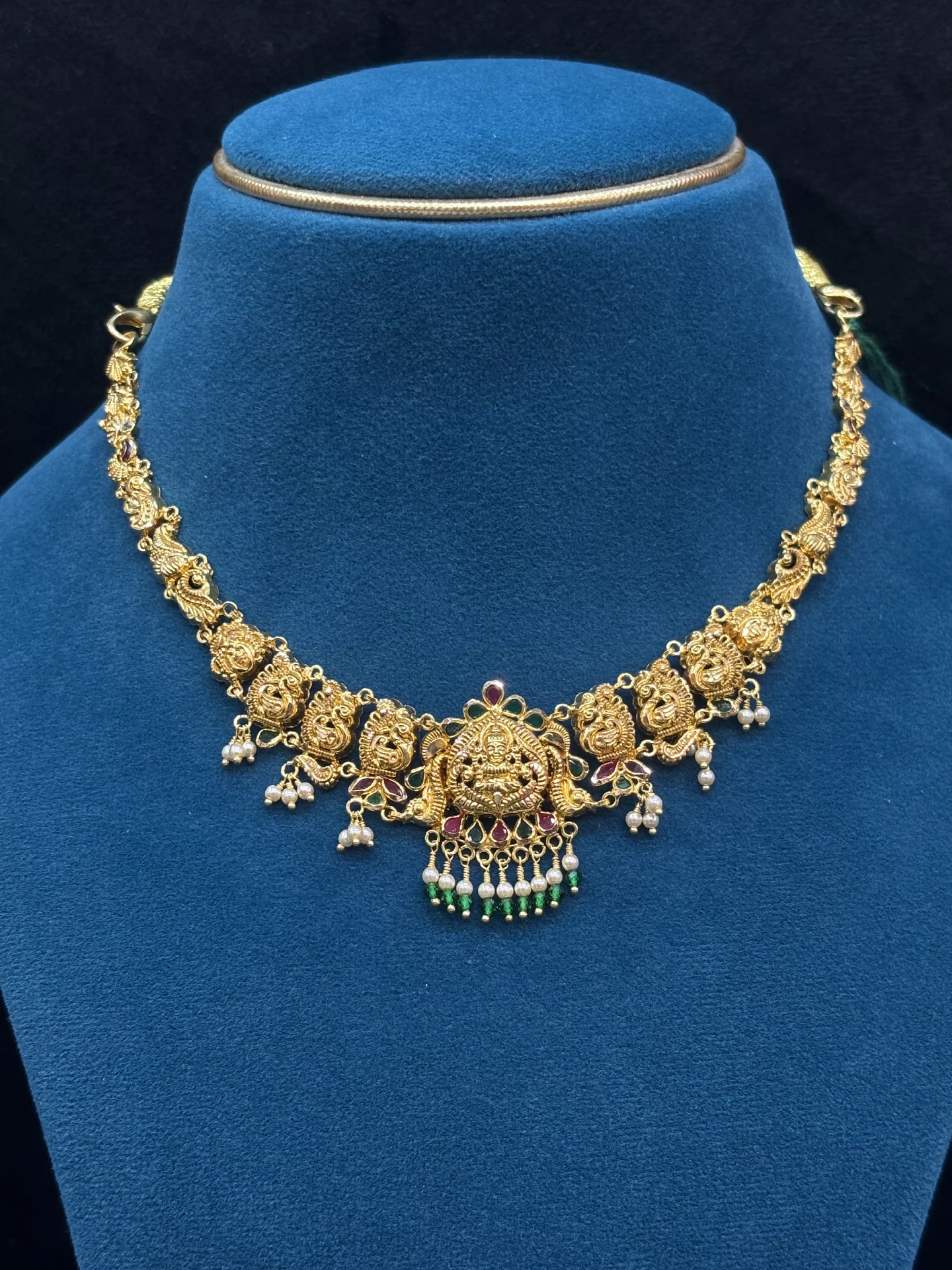 Antique Lakshmidevi Necklace with Beads