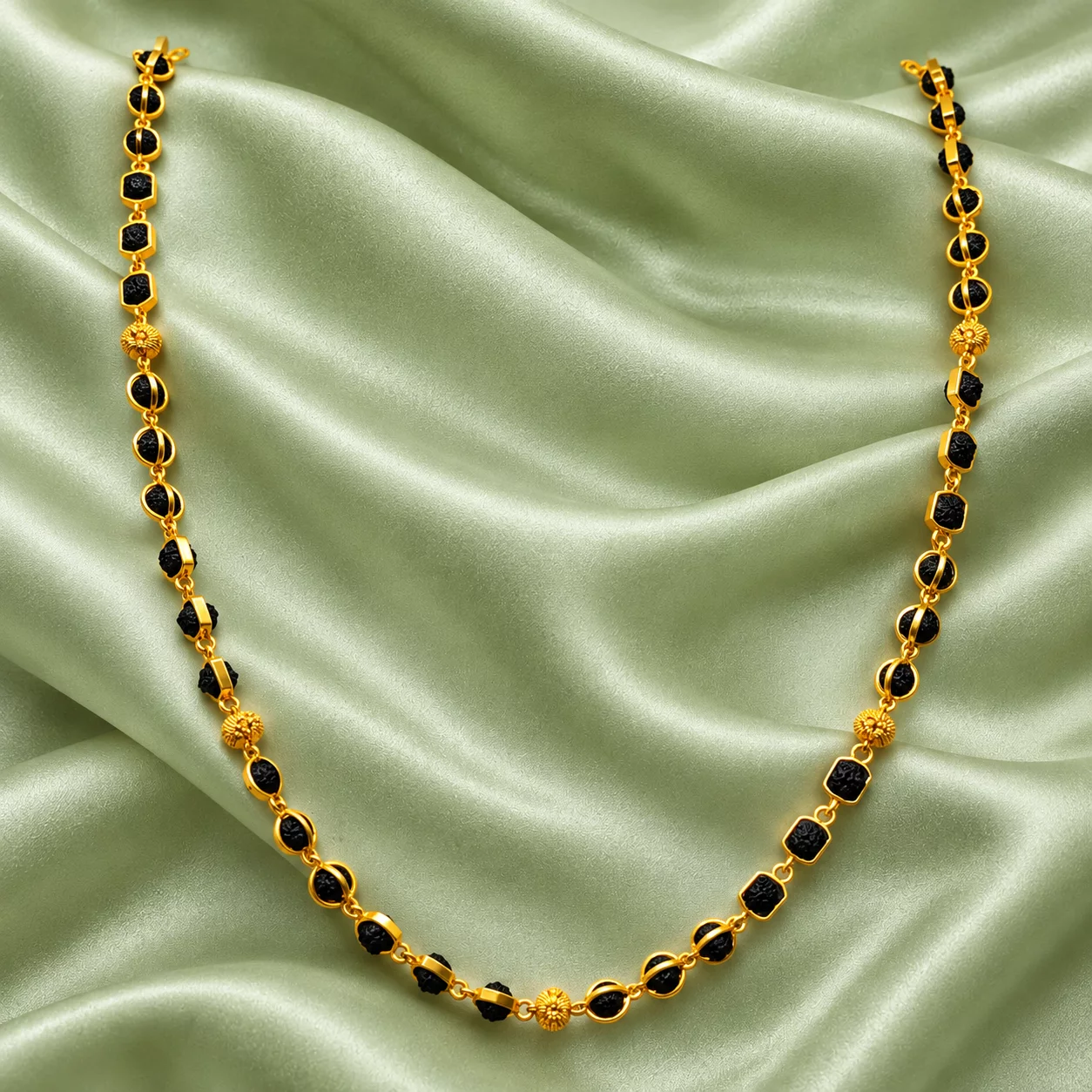 Gold Karungali mala