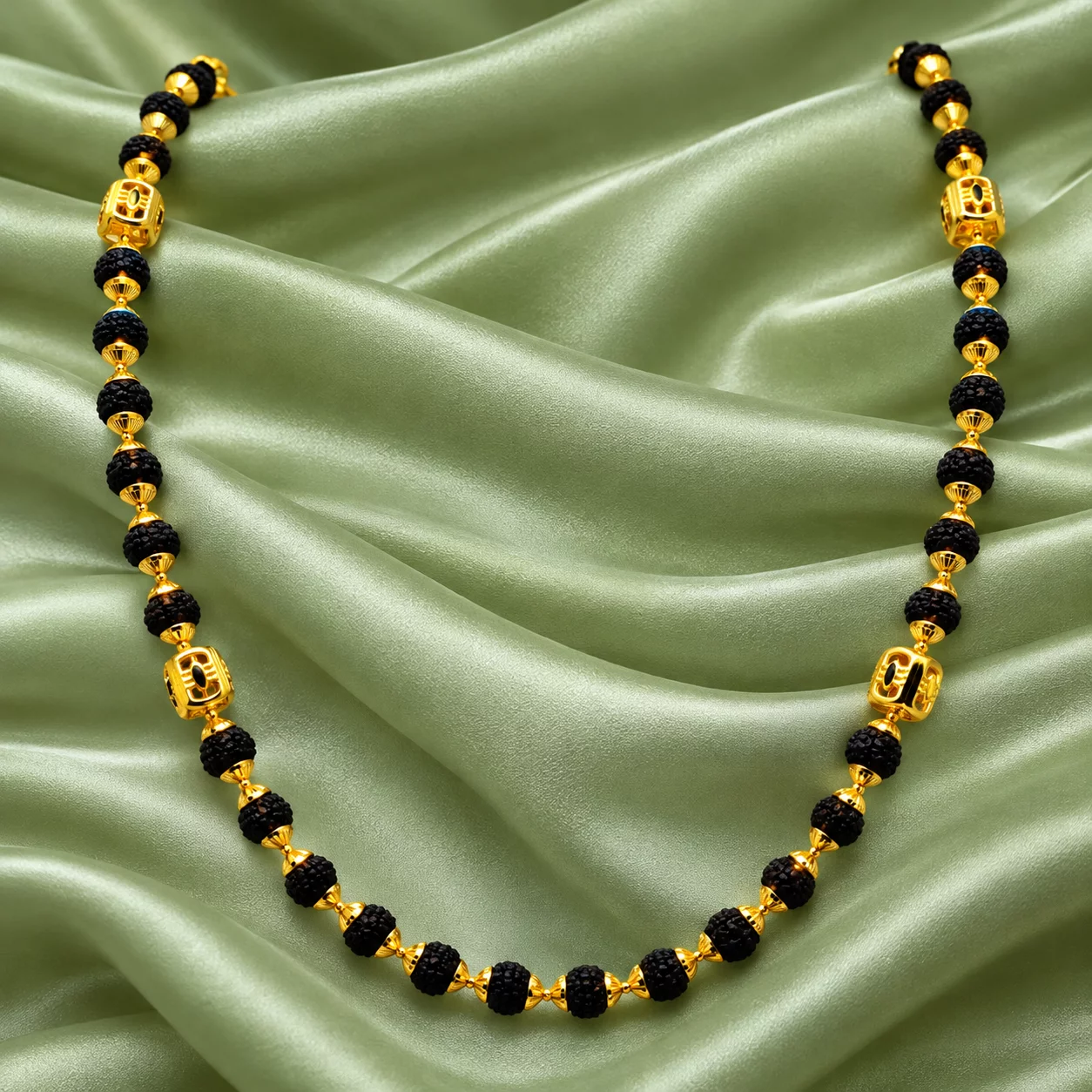 Gold Karungali mala