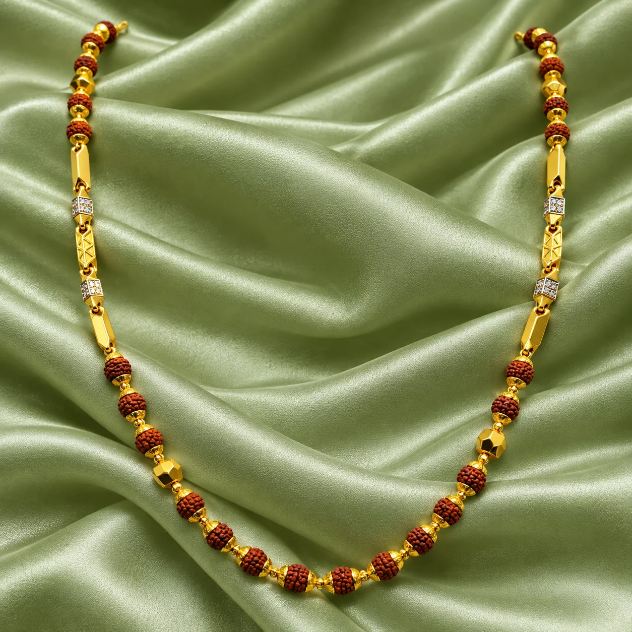 Gold Rudraksha mala