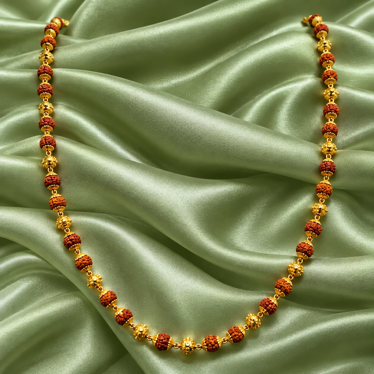 Gold Rudraksha mala