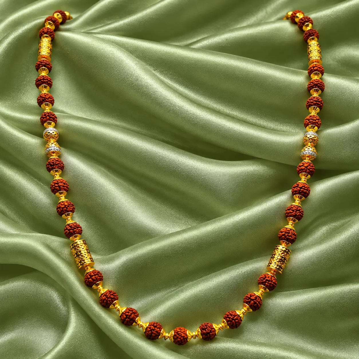 Gold Rudraksha mala