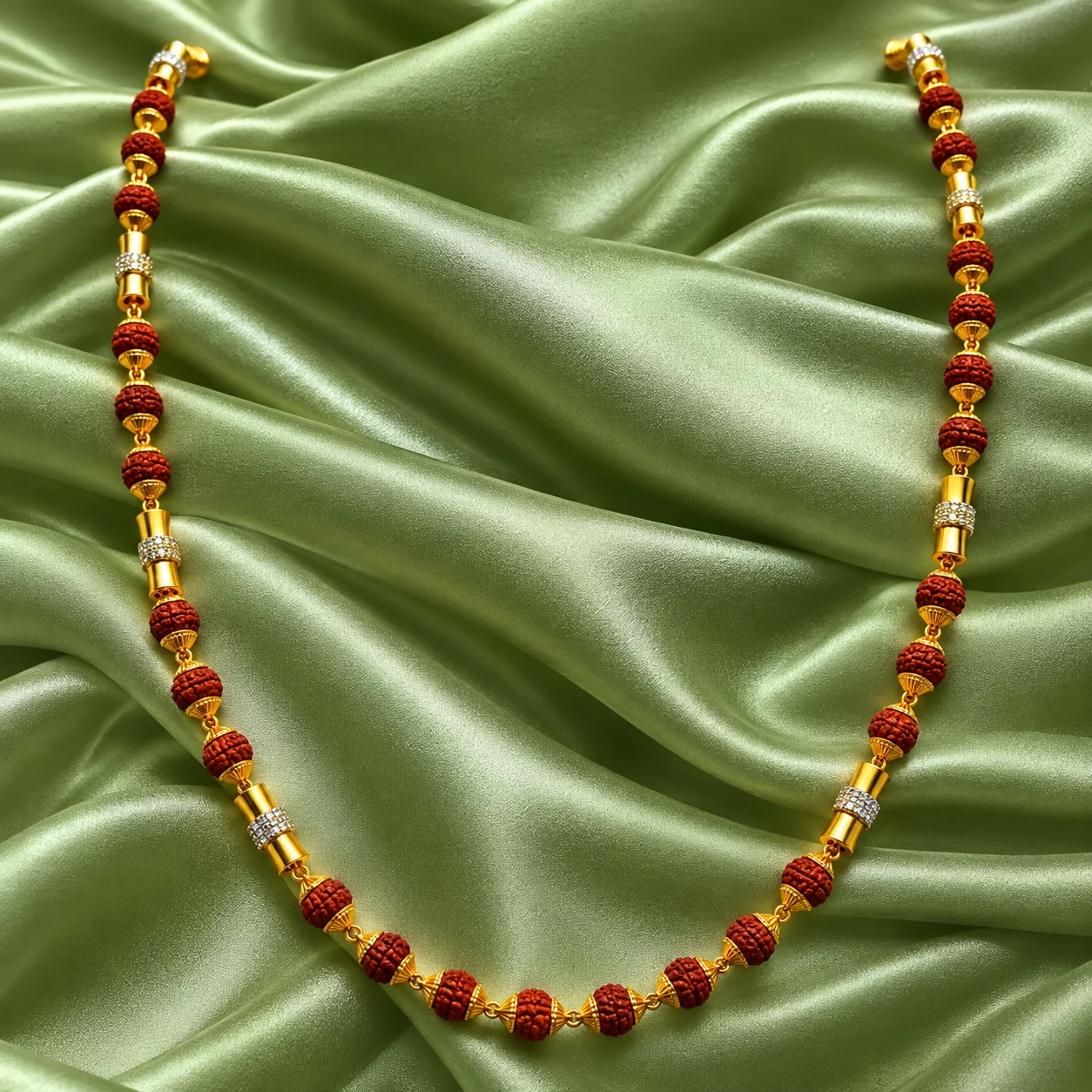 Gold Rudraksha mala
