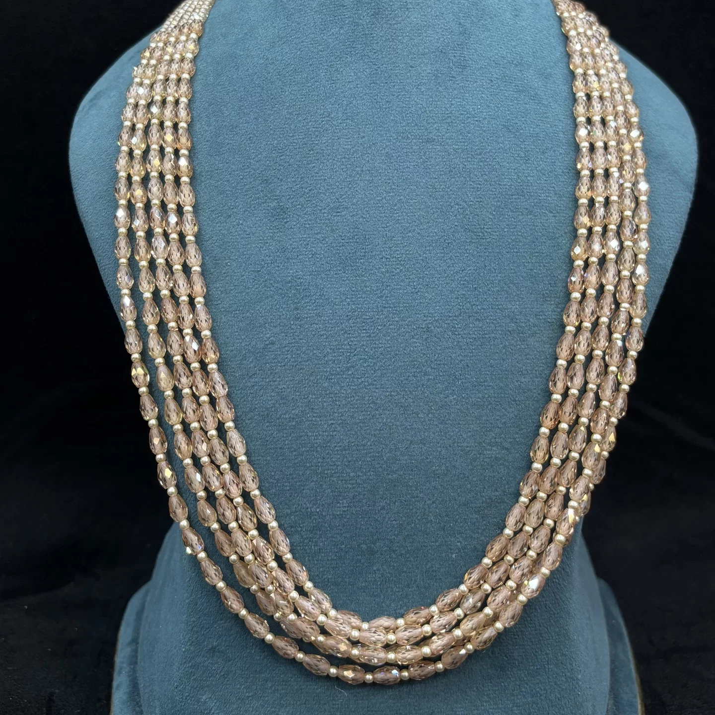Honey Color Crystals Beads Danda