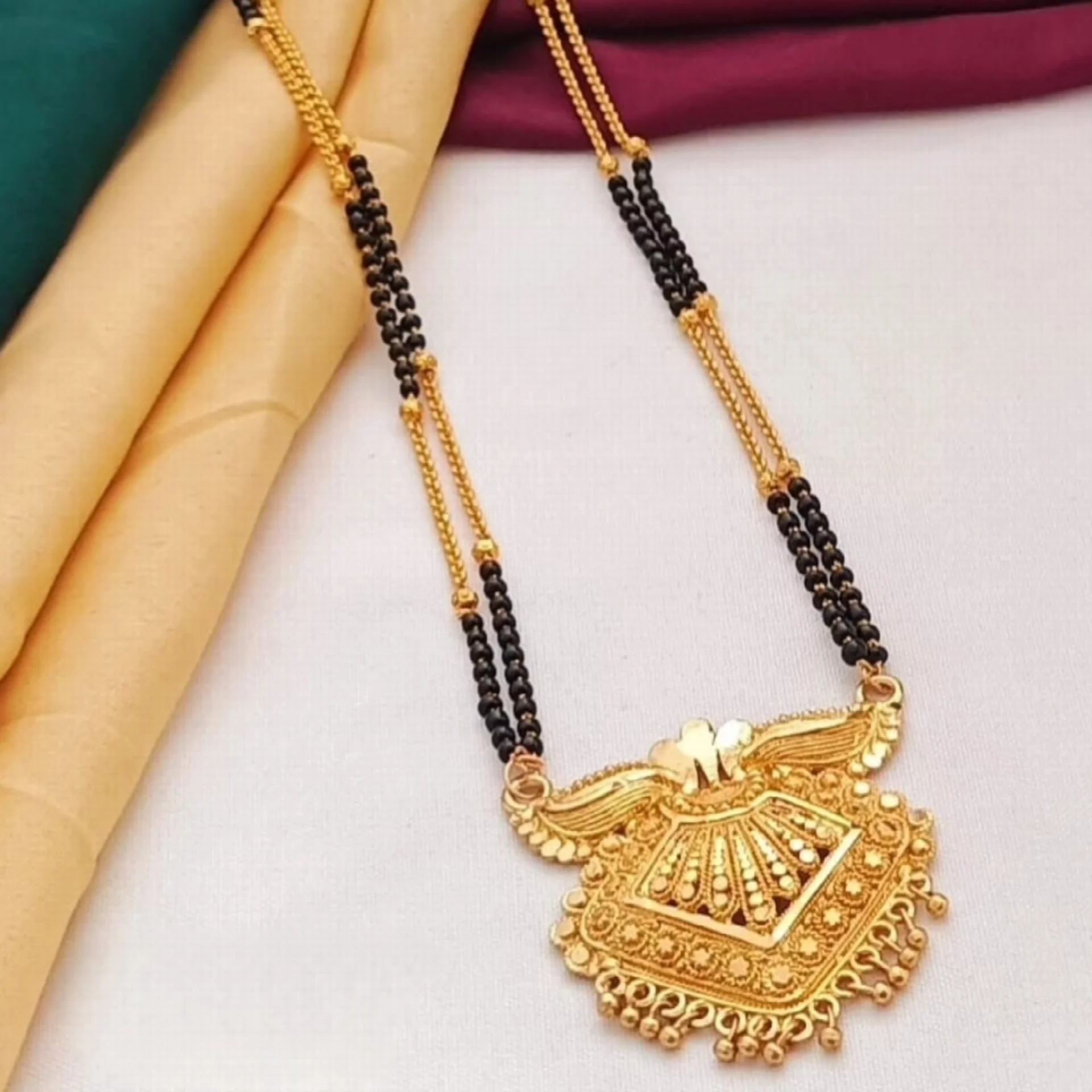 Long Black Beads