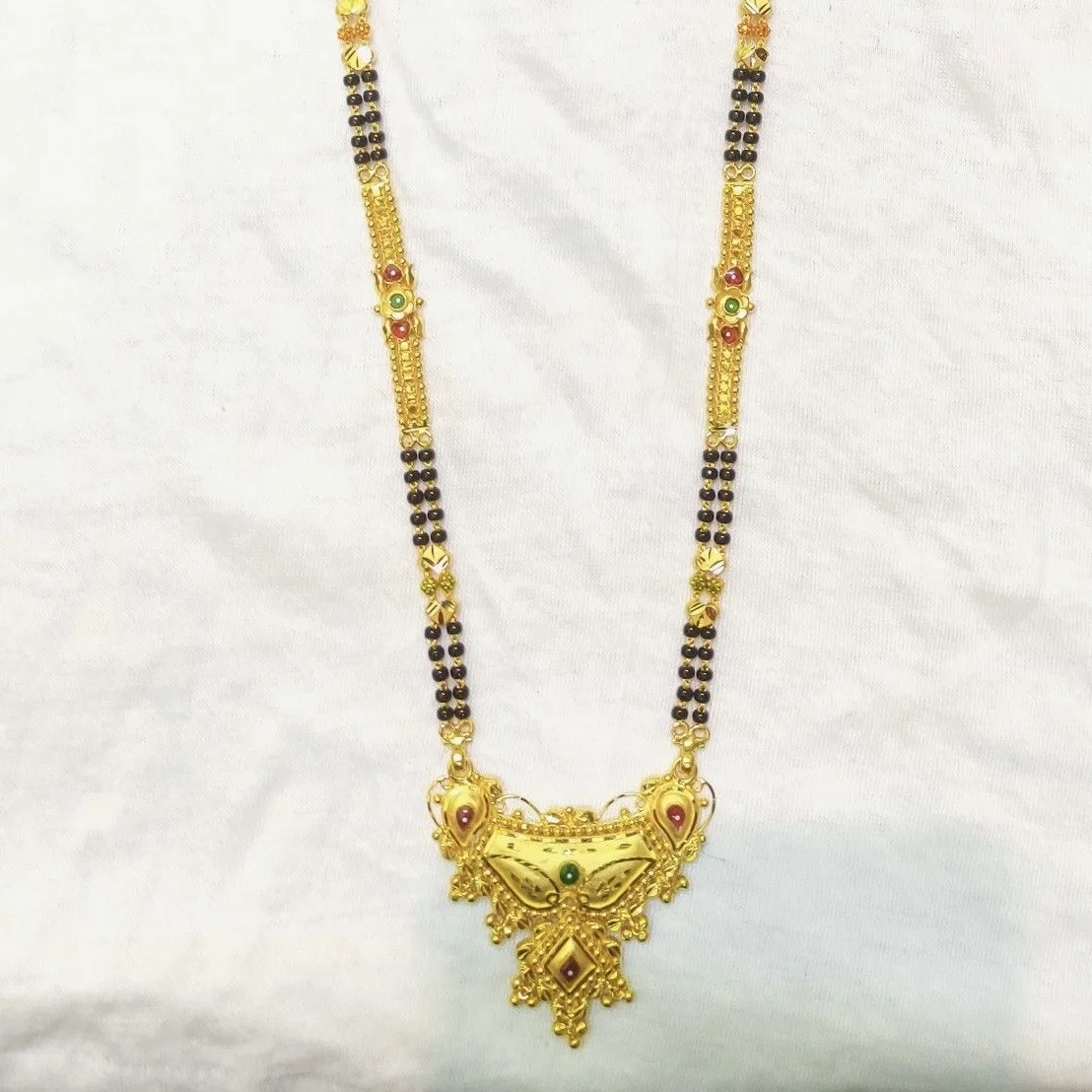 Long Black Beads Chain
